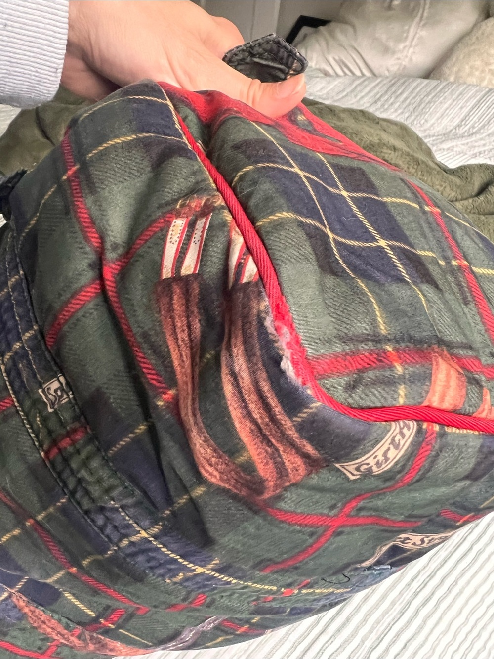 Vintage Ralph Lauren Country Equestrian Pattern Quilted Bag - Picture 11 of 12